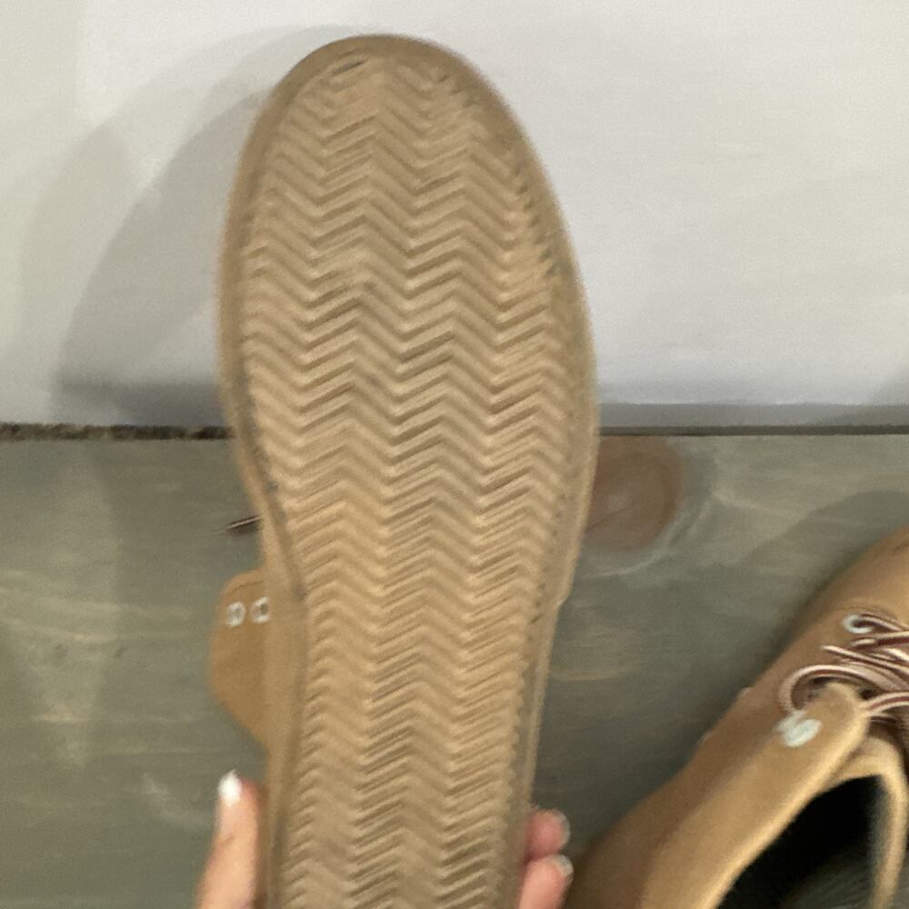 Women's Tan High-Top Canvas Sneaker Boots - Picture 15 of 16